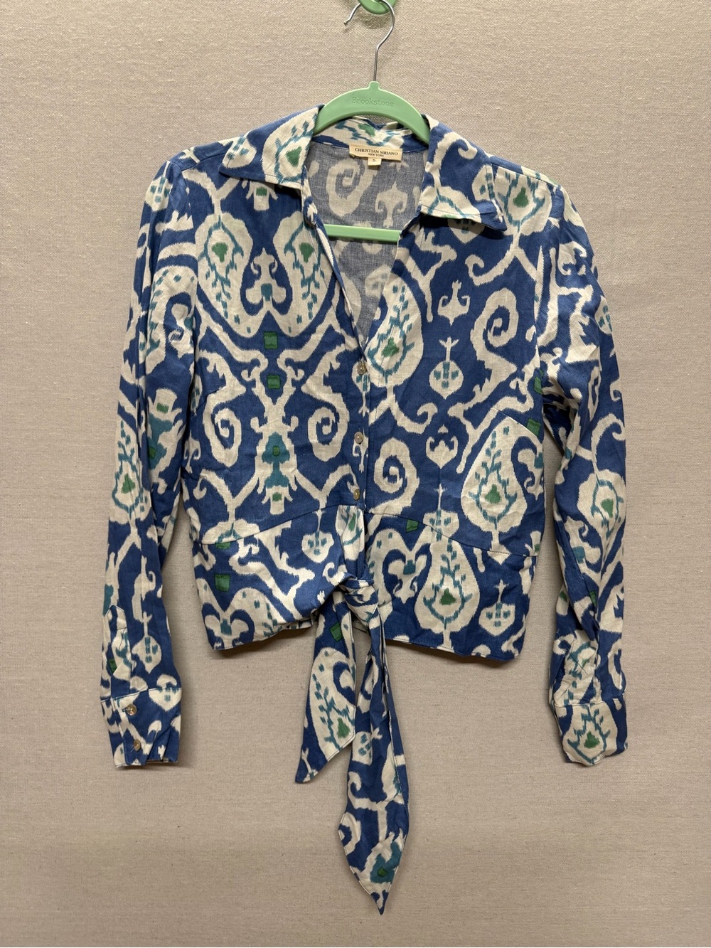 Christian Siriano Tie-Front Blouse - size S